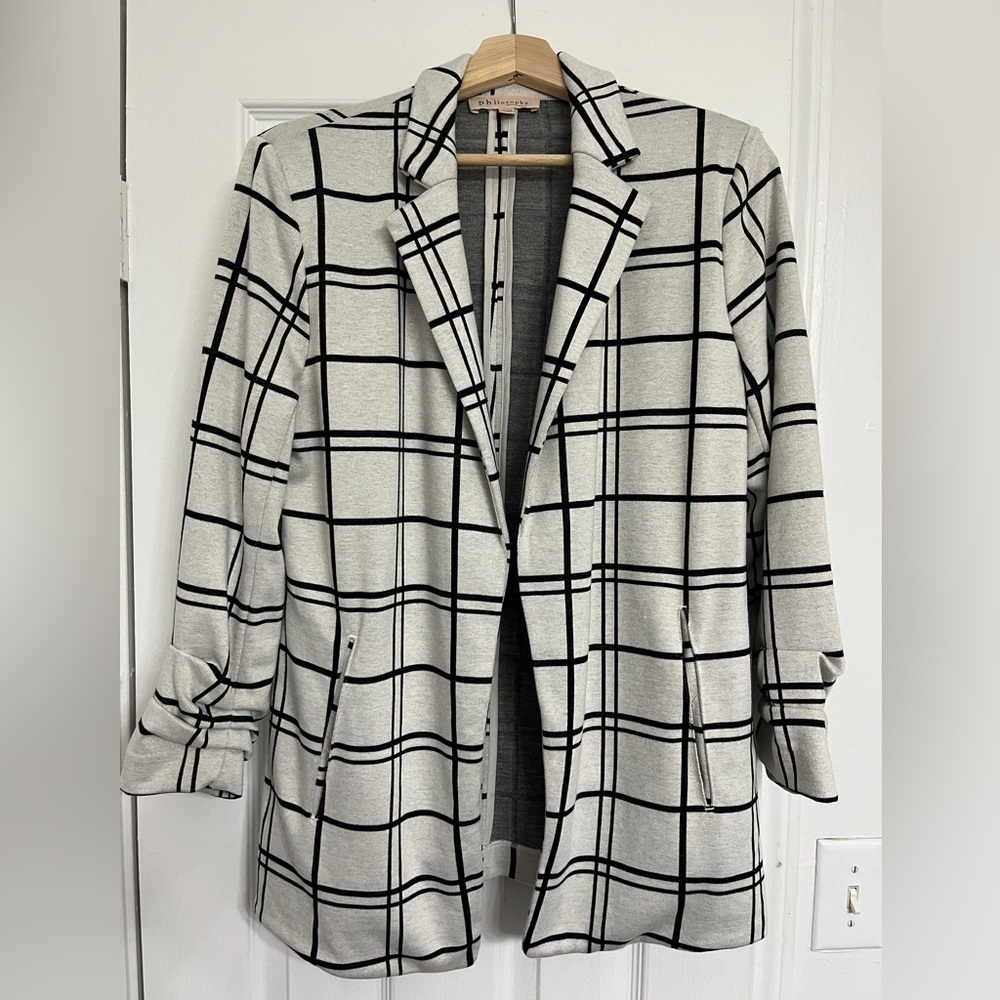 Philosophy Knit Jacquard Blazer/Sweater